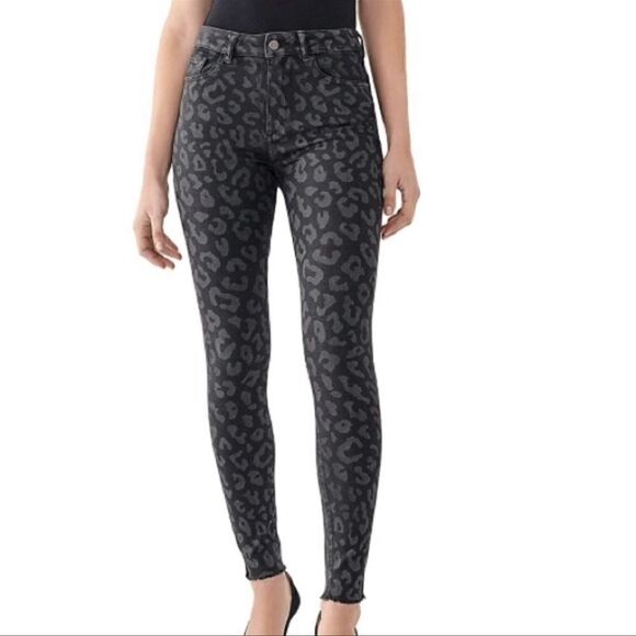 𝅺dl1961 Farrow Ankle Instasculpt Animal Print Skinny Jeans 31 - Picture 1 of 9